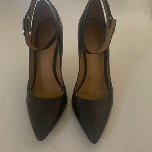 Coach ankle strap court pump